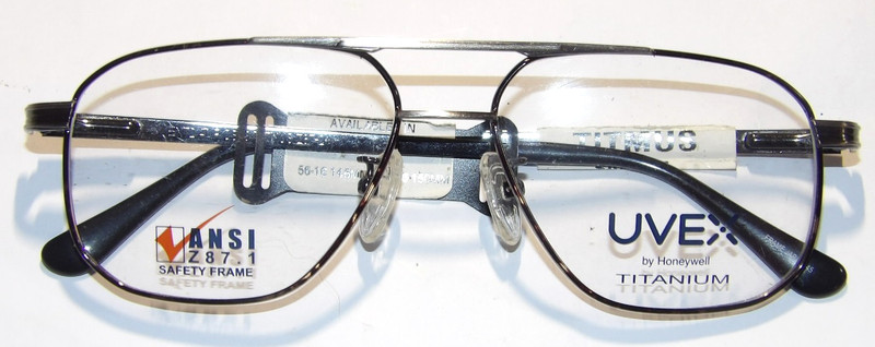 NEW UVEX TITMUS EXT2 Z87.1 TITANIUM SAFETY GLASSES/EYEGLASSES! JAPAN! 56[]16 145 gallery