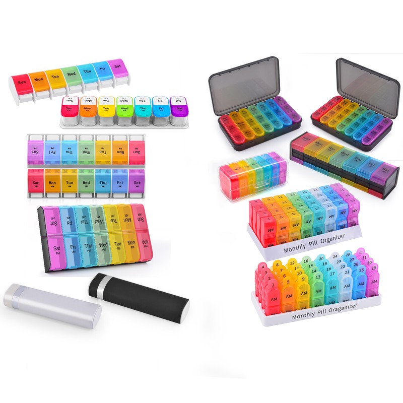 1/2/3/4 Times a Day 7 Days / 31 Days Medicine Container Pill Box Organizer Case