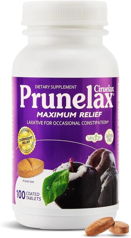 Prunelax Ciruelax Natural Laxative Maximum Relief Tablets, 100 Count – NEW