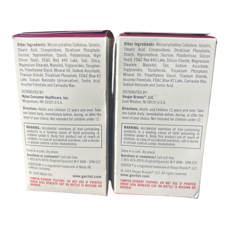 Geritol Multivitamin Multimineral Supplement 100 Tablets 2 Pack Nutrition gallery