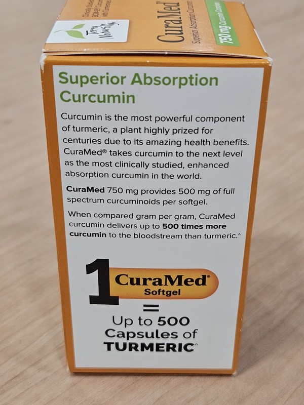 Terry Naturally 🟠 CuraMed Superior Absorption Curcumin 750mg 30 Softgels 12/27 gallery