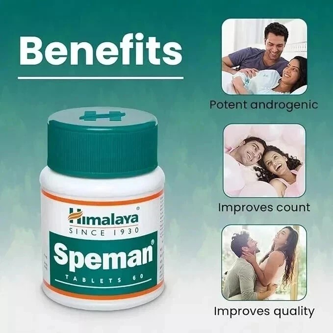 3 X Himalaya Speman Tablets – (60 Tablets Each) | Natural Men’s Health gallery