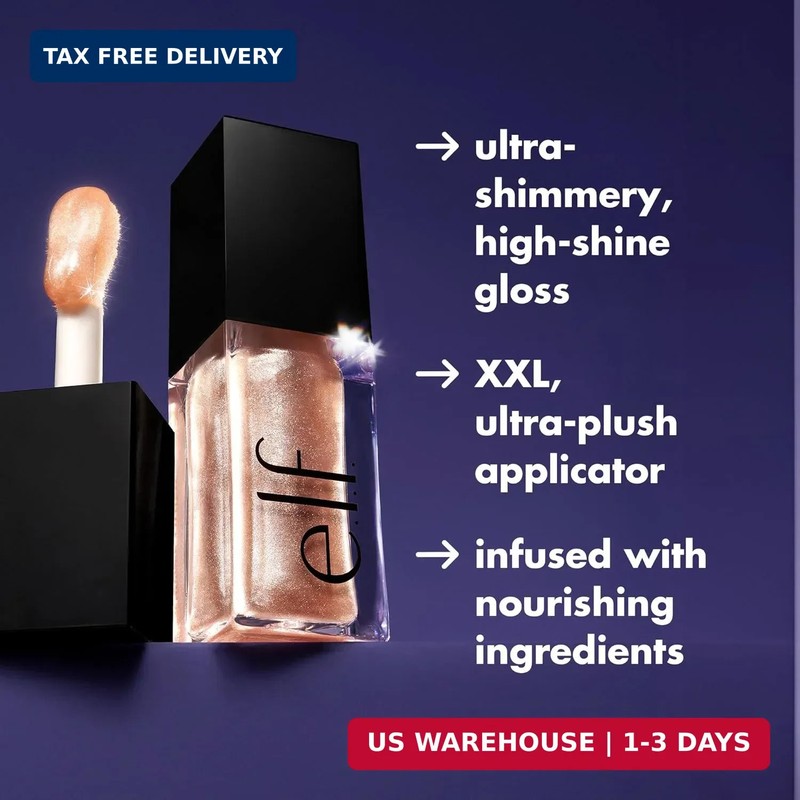 e.l.f. Glow Reviver Lip Oil, Nourishing and Hydrating with High-Shine Glimmer Fi gallery