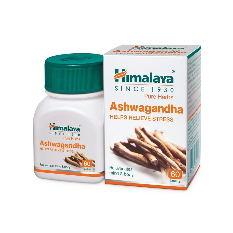 20 X Himalaya Pure Herbs Ashwagandha 60 Tab (Withania somnifera), Free Shipping