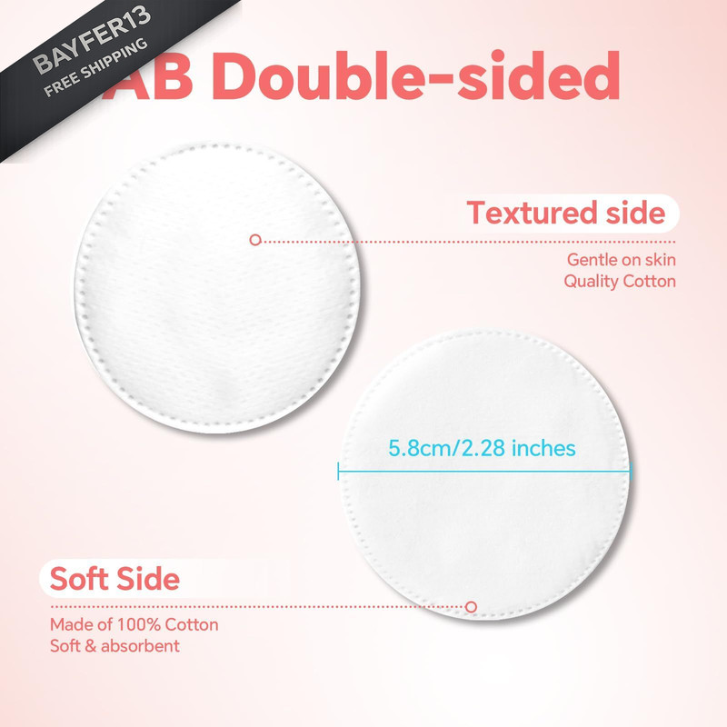 ICOTLE 100% Pure Cotton Round Pads for Face 210 Count (Pack of 1), White gallery