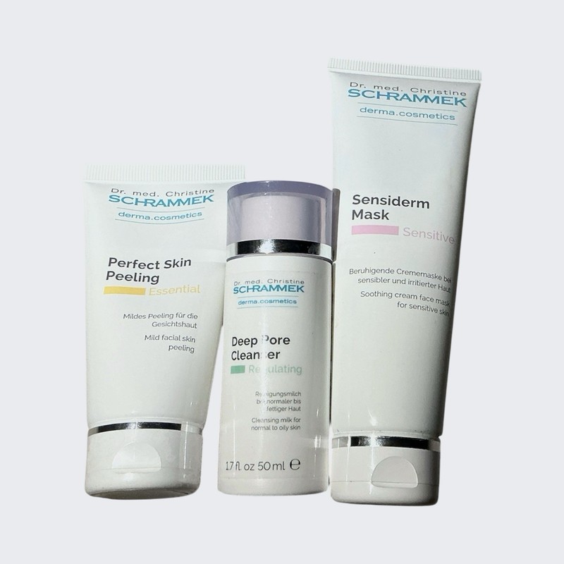 Facial Treatment Set Cleanser Peeling Mask Sensitive Skin Professional Dr Schram