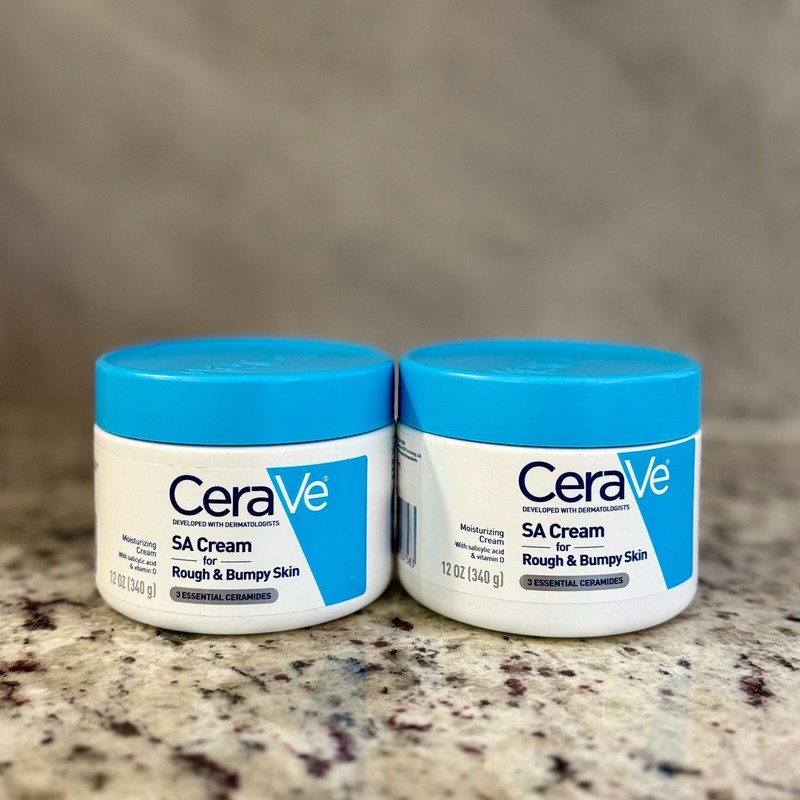 2 JARS -CeraVe SA Cream for Rough and Bumpy Skin-12 fl oz/ea*NEW–FREE shipping*