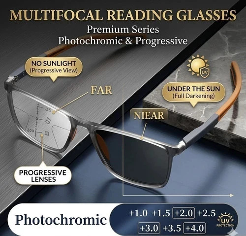Multifocal Progressive Glass Transition Photochromic Varifocal Reading Anti-blue gallery