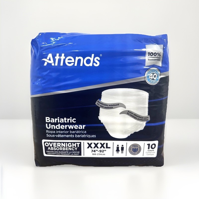 Attends Disposable Underwear 3X-Large Severe 10 X 4 Count Case Bulk Packed (40)