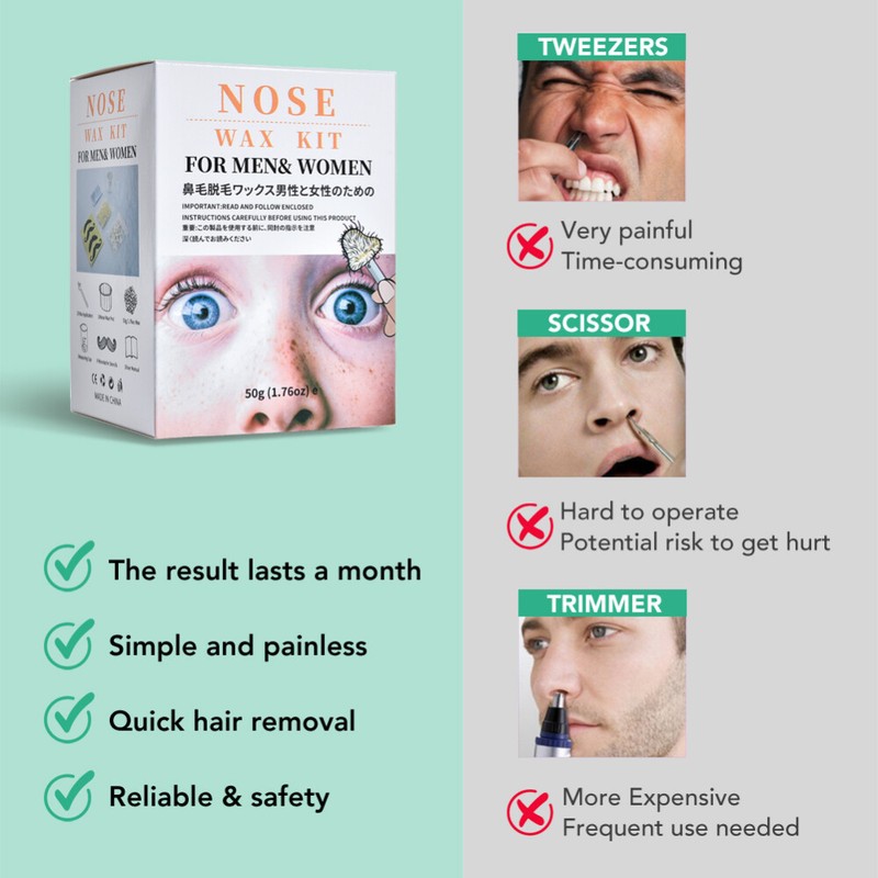 New Nose Wax Kit for Men Women, Painless Nasal Ear Hair Removal Hair Remover Kit gallery