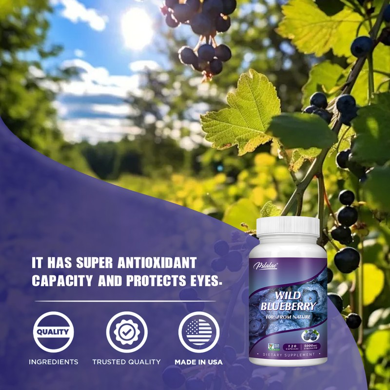 Wild Blueberry 5000mg - Strength 10:1 Extract Antioxidant, Boosts Brain Health gallery