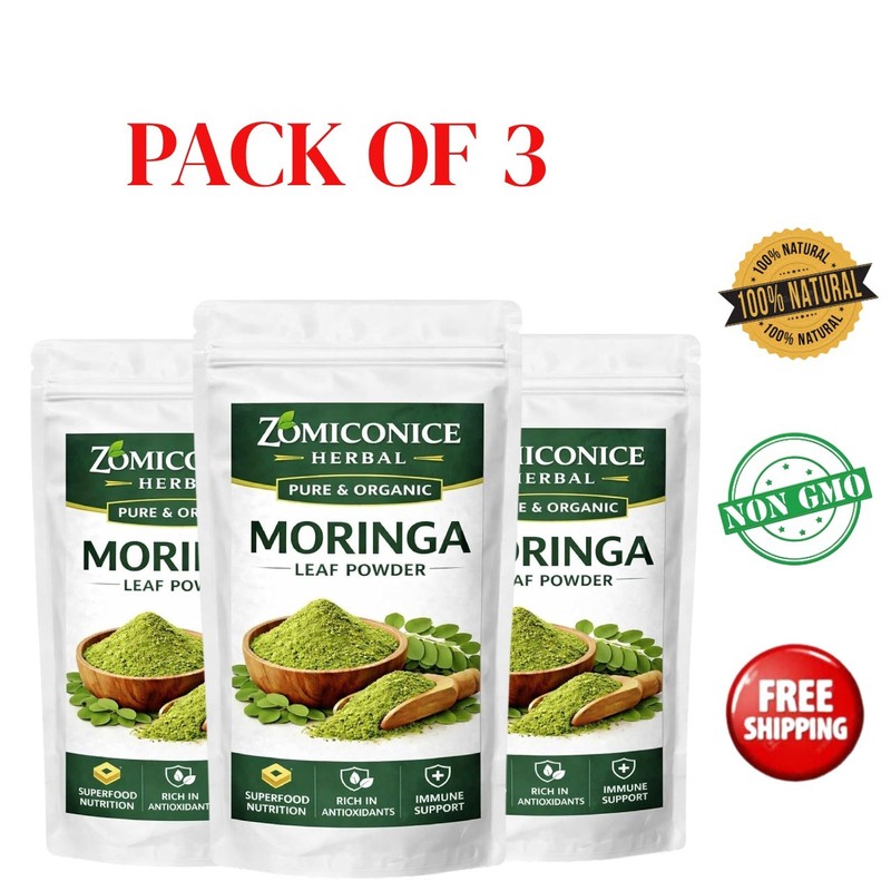 Z.OMICONICE HERBEL Moringa Powder 200g Pack of 3