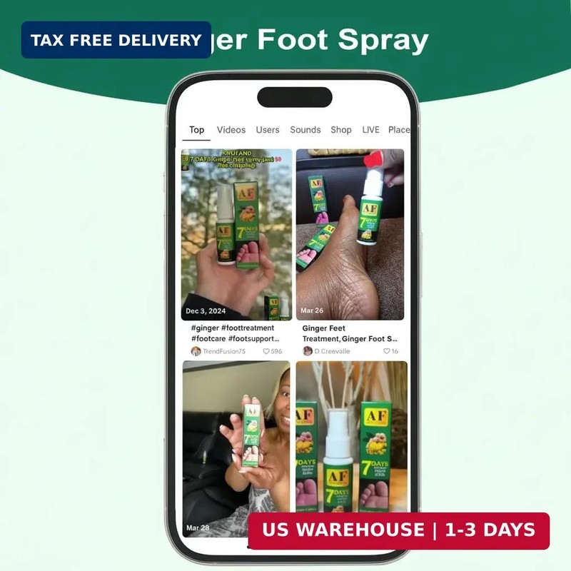 7 Days Ginger Foot Spray - Odor Control & Callus Care, Natural Ginger Nail Treat gallery