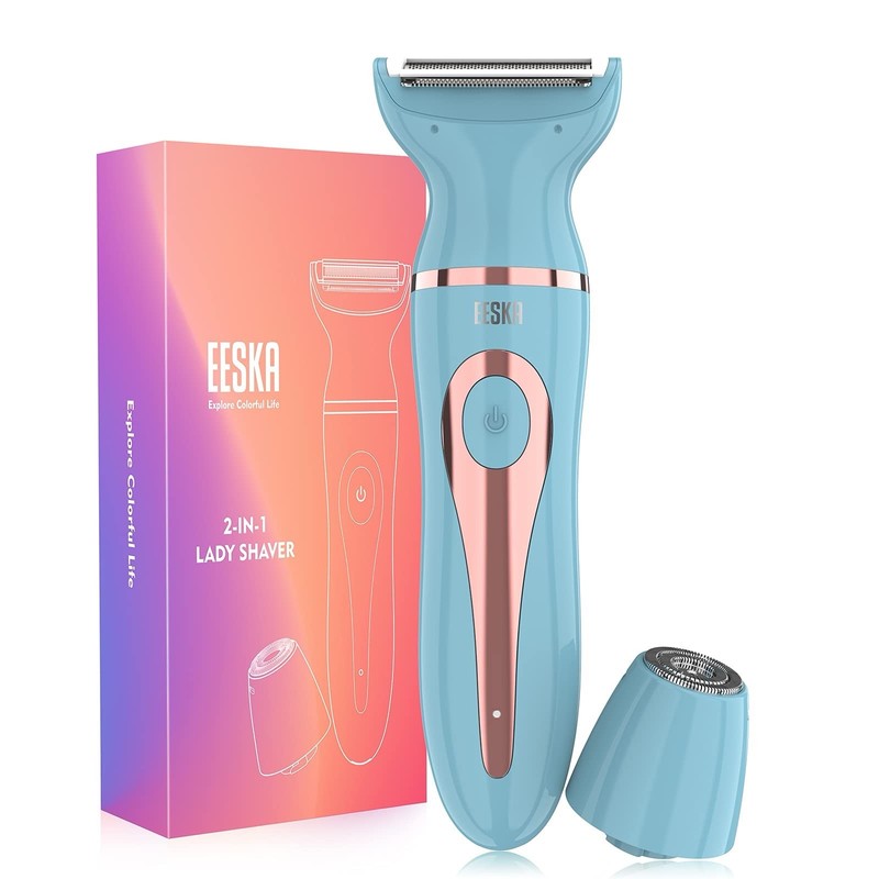EESKA 2-in-1 Electric Body Shaver V1120 Women’s Legs Arms Bikini Blue NEW ()