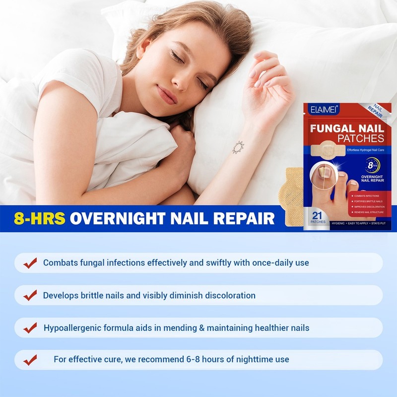 21/42/63 Patches Fungal Nail Patches 8H Overnight Toenail Nail Repair Nail Care gallery