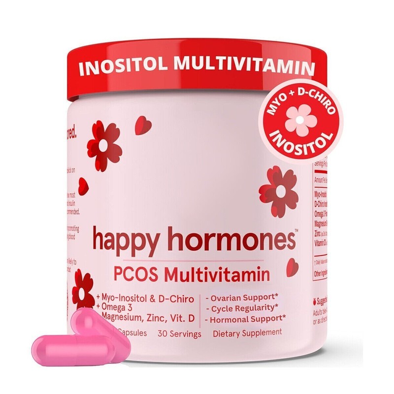 HAPPY HORMONES PCOS Health Prebiotic Probiotic Blend Vaginal Multivitamin