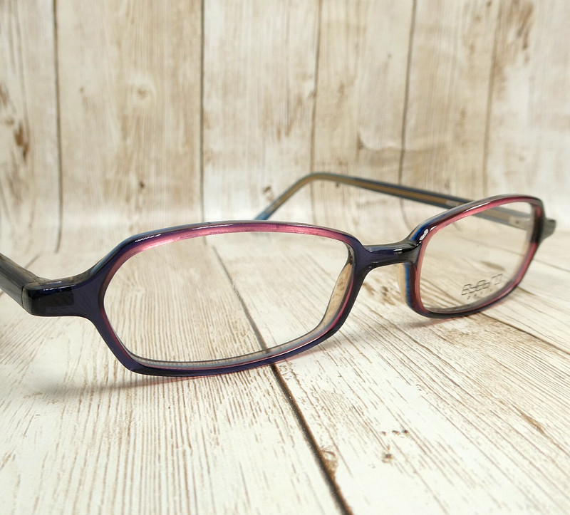 EyeBro Optix Purple Blue Oval Eyeglasses FRAMES – EO-5029 45-16-140 NWOT NEW