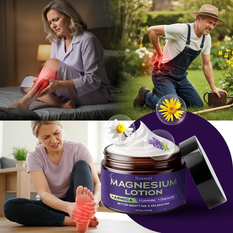 Senotori Nighttime Magnesium Cream with Arnica & Lavender, Chamomile, Topical... gallery