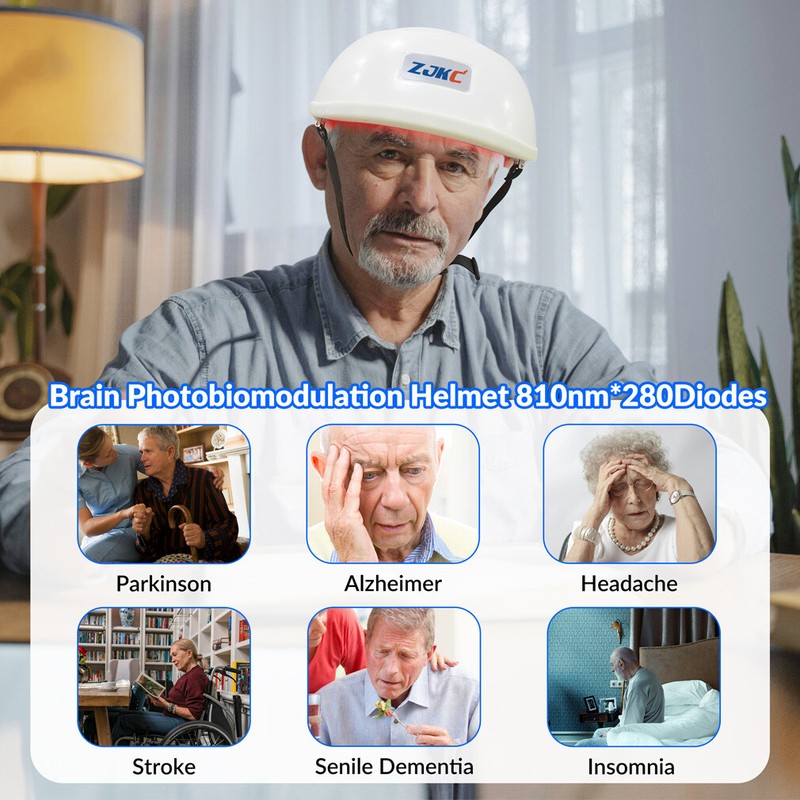 810nm NIR Brain Helmet, 10000mAh Rechargeable, 1-60 Min Timer for Neuro Support gallery