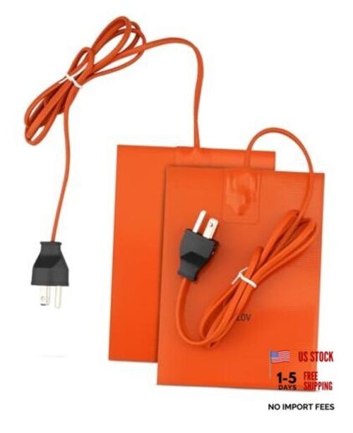 Car Engine Silicone Heating Pad 120v, 300w 6x8 Inch Universal Engine 2 Pcs