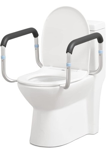 Medical Toilet Safety Rail – Adjustable Compact Support Frame With Hand Rails