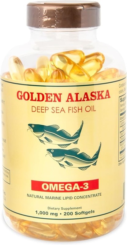 Omega 3 Fish Oil 1000mg 200 Softgels Alaska Deep Sea EPA DHA Supplement