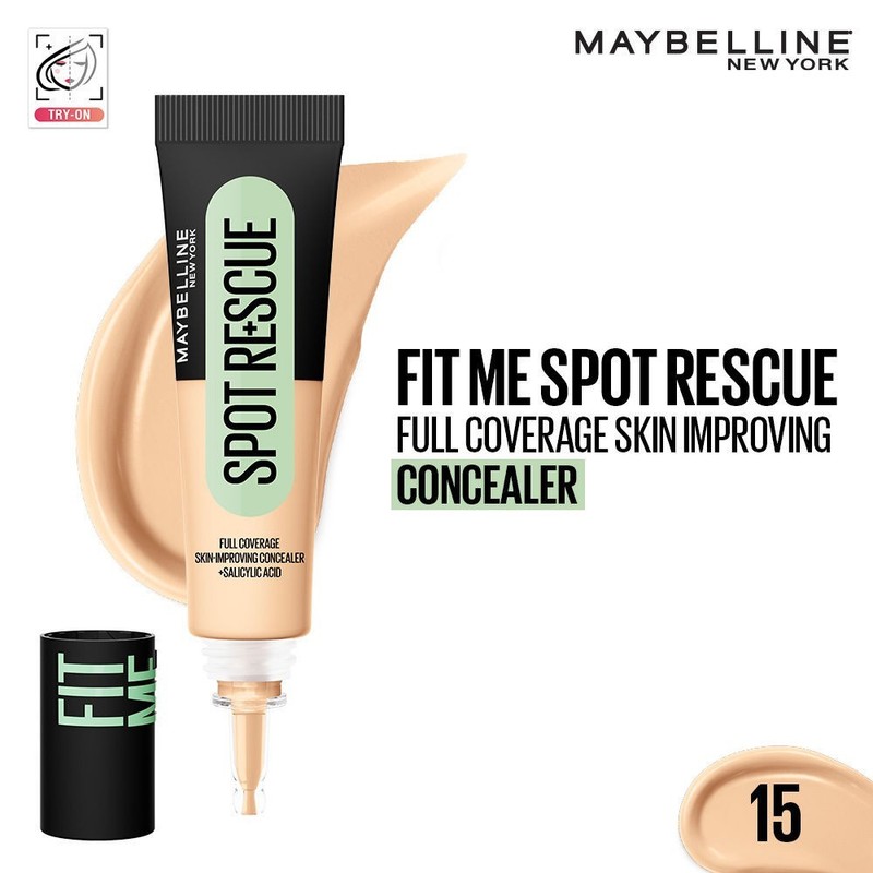 Maybelline NewYork Fit Me Spot Rescue Concealer Minimizes Pimple – 15 (15g)