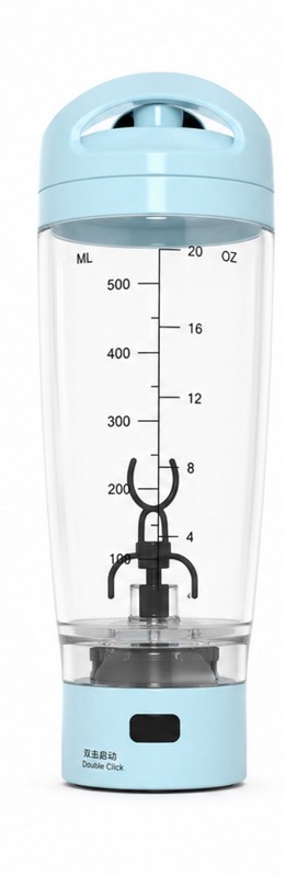 20 oz Electric Stirring Plastic Bottle w/ Side Measurements, Screw-On Lid gallery