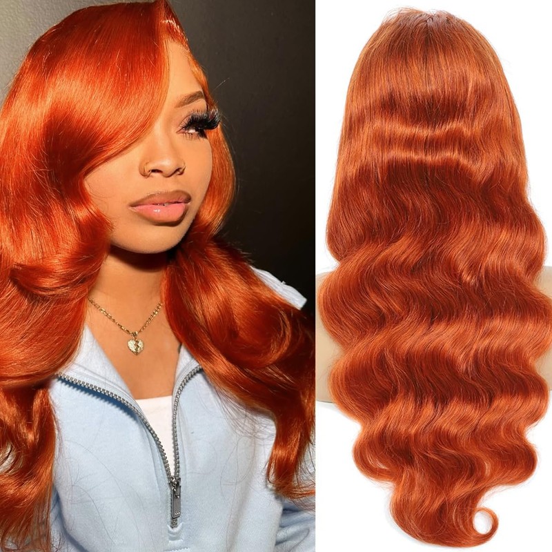 Realloves Ginger Orange Body Wave Human Hair Bundles 4X4 Hd Lace Closure 100 gallery