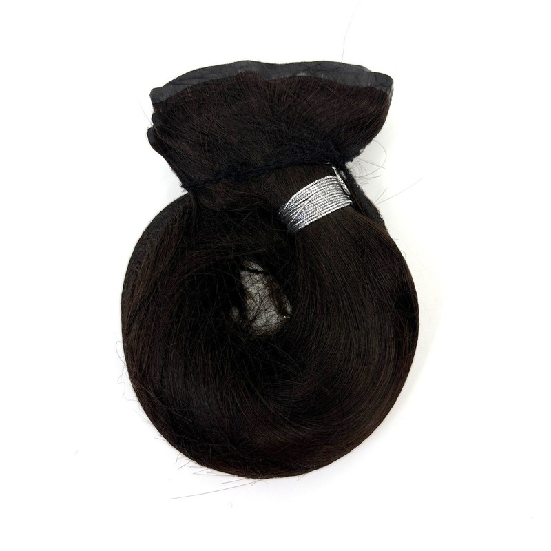 Glam Seamless Invisi-Clip Hair Extensions #1B Off Black 7 Wefts 22″ 170g NWOT