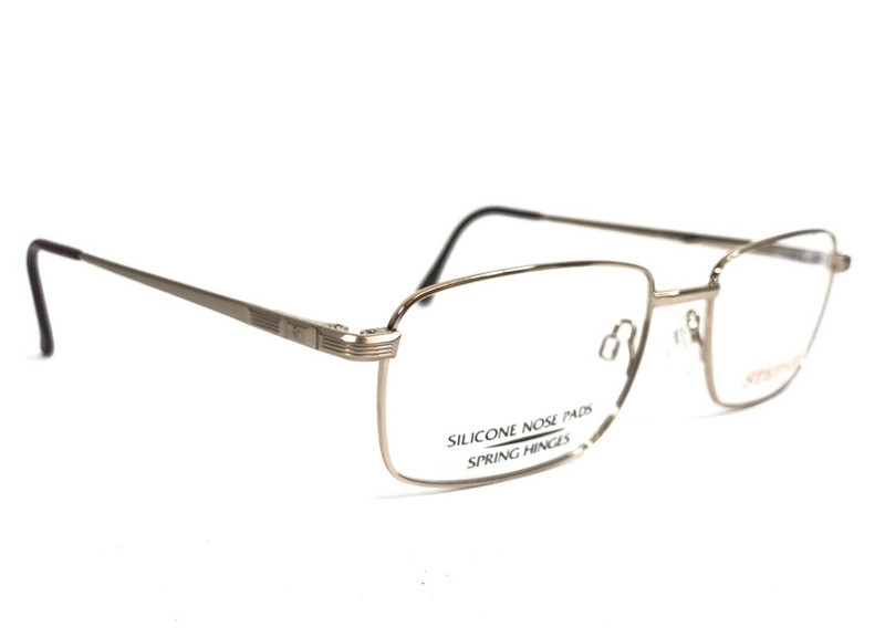 Stetson Eyeglasses Frames 327 057 Shiny Gold Rectangle Wire Rim 56-18-150 gallery