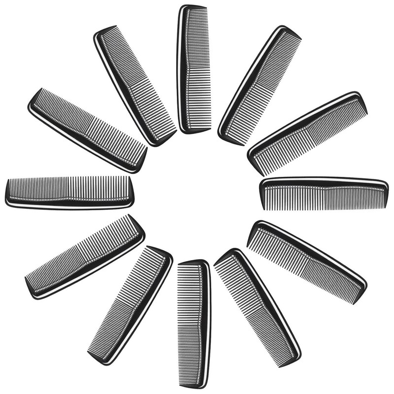 1 or 12 Pieces Pocket Hair Combs, 5″ Combs for Men & Women, Travel-Friendly