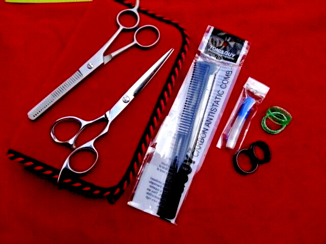 60Days WRNTY_7″ Barber Hairdressing Hair Scissors+ 6.5″ Thinning /Japanese Steel