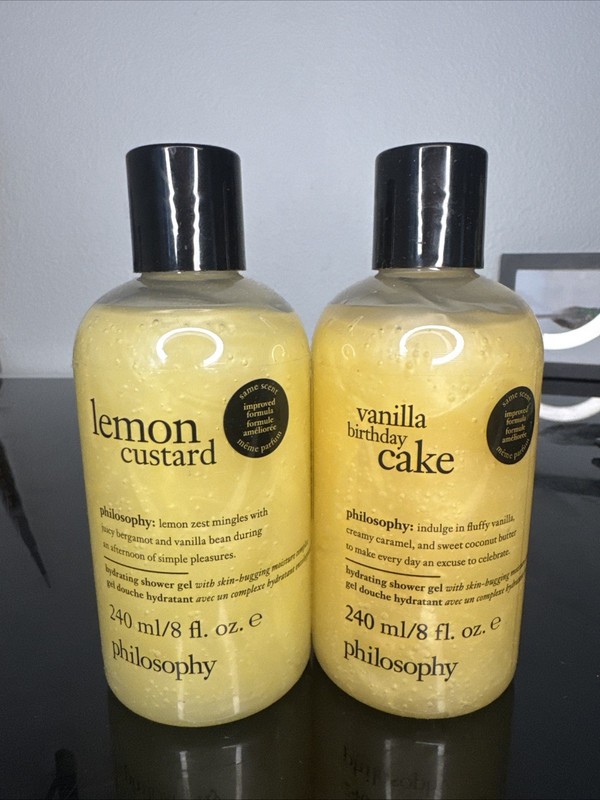 Philosophy Vanilla Birthday Cake & lemon custard 8oz Shower Gel Free ShippingA20