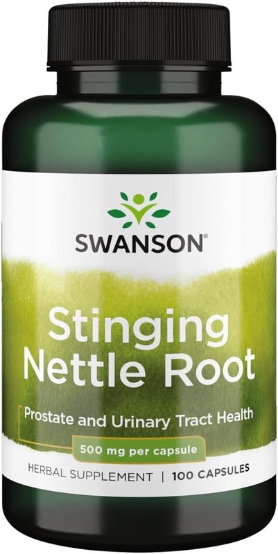 Swanson’s Stinging Nettle Root 500 mg 100 Caps, Prostate & Urinary Tract Health