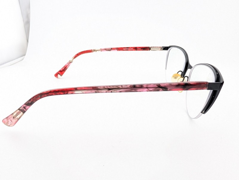 Wittnauer Eyeglasses, Frames Only, Evie, 51-17-135, Metal/Plastic, Black gallery