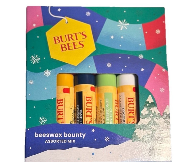 NEW Burt’s Bees Beeswax Bounty 4 Pack 2025 Lip Balm Gift Set