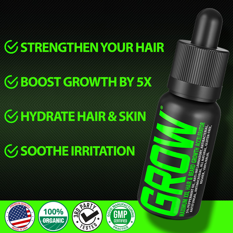 GROW MAX XXL Beard & Mustache Accelerator - #1 FACIAL HAIR GROWTH OIL WORLDWIDE! gallery