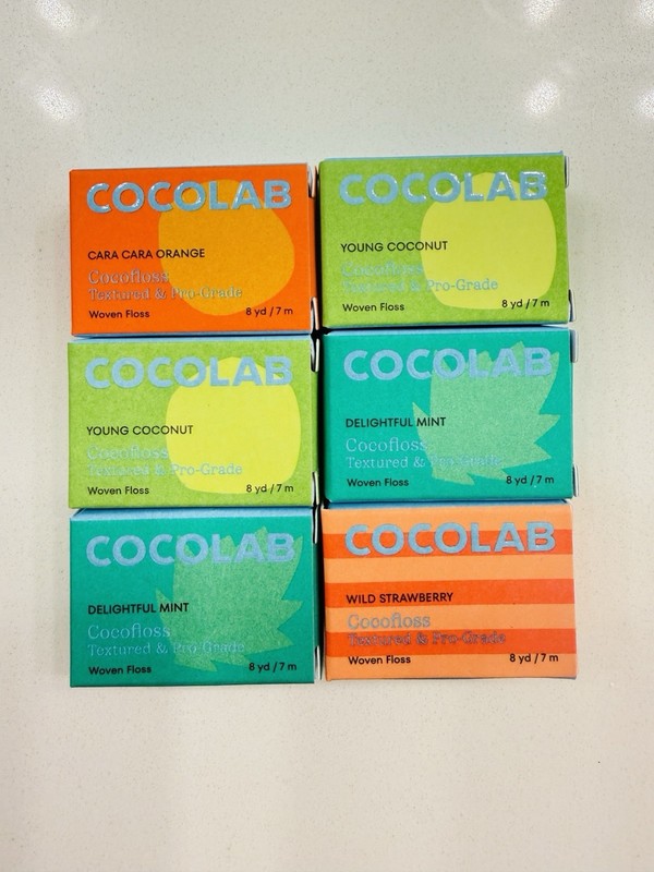 Cocofloss Mixed Flavors Mini Travel Size Floss 6 Pc Total