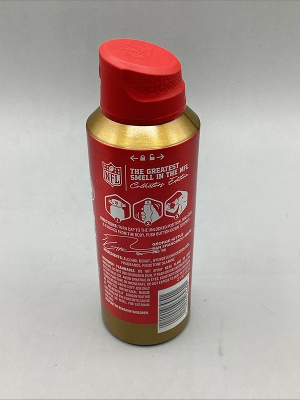 NEW Old Spice Body Spray NFL George Kittle Sea Tides Aluminum Free 5.1 oz gallery