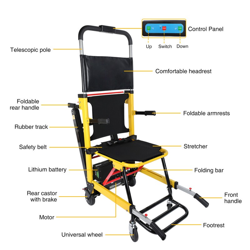 Motorize Climbing Wheelchair Stair Chair Stairlift Mobility Elevator FDA gallery