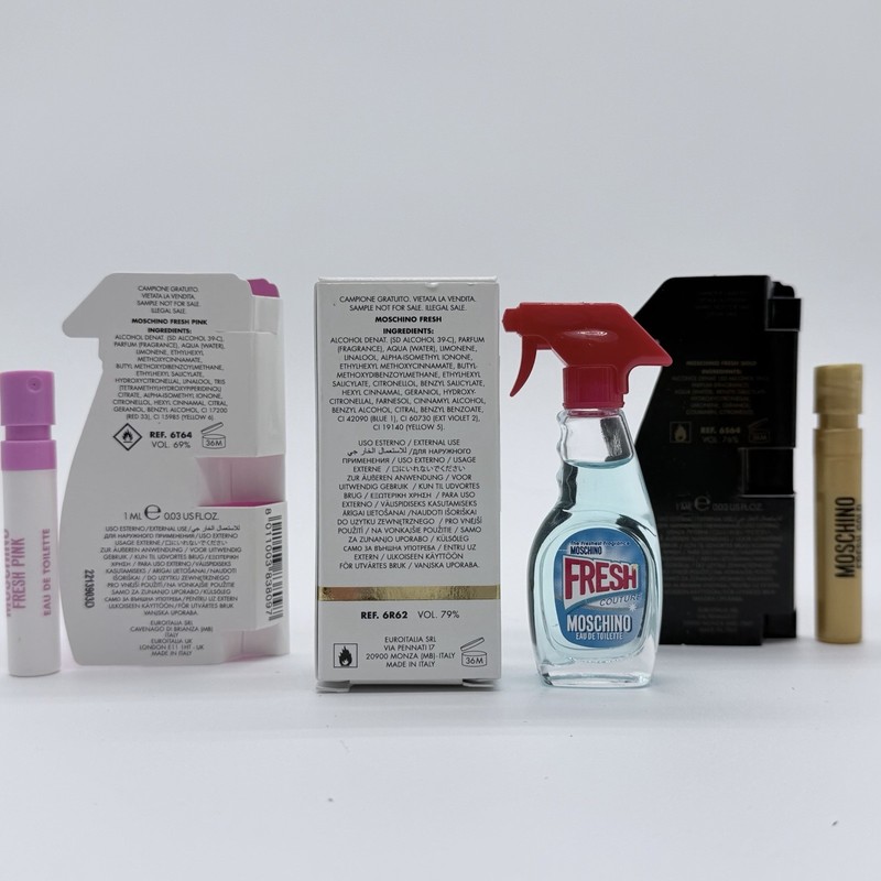 Moschino Fresh Couture Eau. De Toilette 5ml Mini + 2 Different Couture Samples gallery