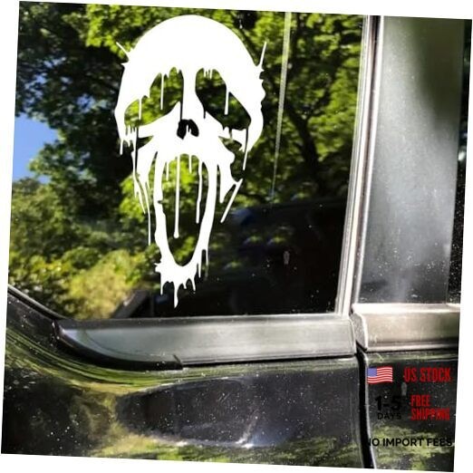 2pcs Ghost Horror Stickers 3.74″x7.09″, Suitable for Car Windows, White