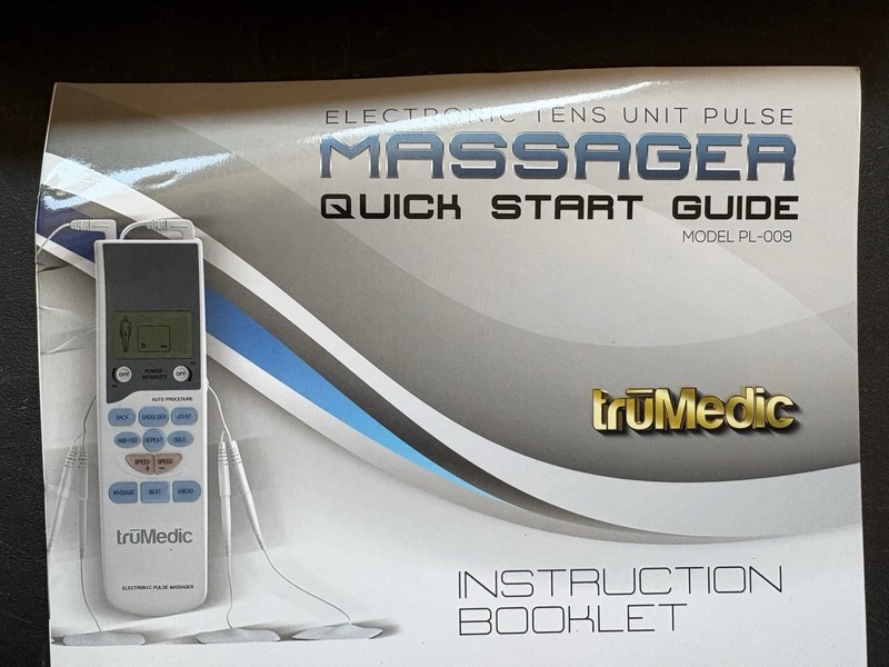truMedic PL-009 TENS Unit Electronic Pulse Massager Pain Relief Complete In Box gallery