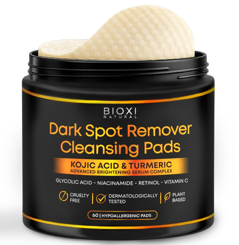 Dark Spot Remover Cleansing Pads with Kojic Acid & Turmeric – Advanced Korean Br
