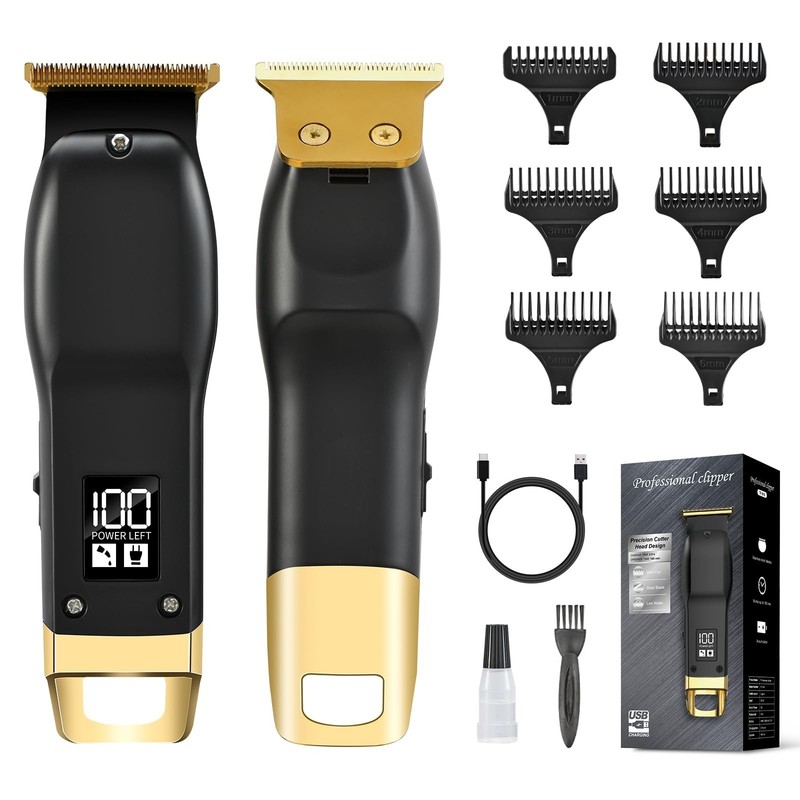 Elehomyou Beard Trimmer for Men – Rechargeable Men’s Hair Clippers & Razor, Cord