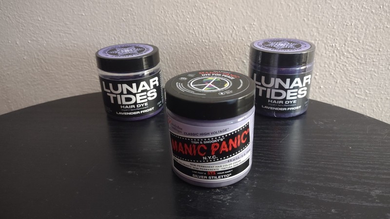 Lunar Tides Lavender Frost and Manic Panic Silver Stiletto