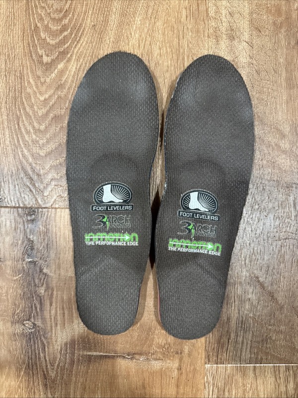Foot Levelers 3 Arch Advantage Orthotic Insoles Pair Custom Size 6 Women’s