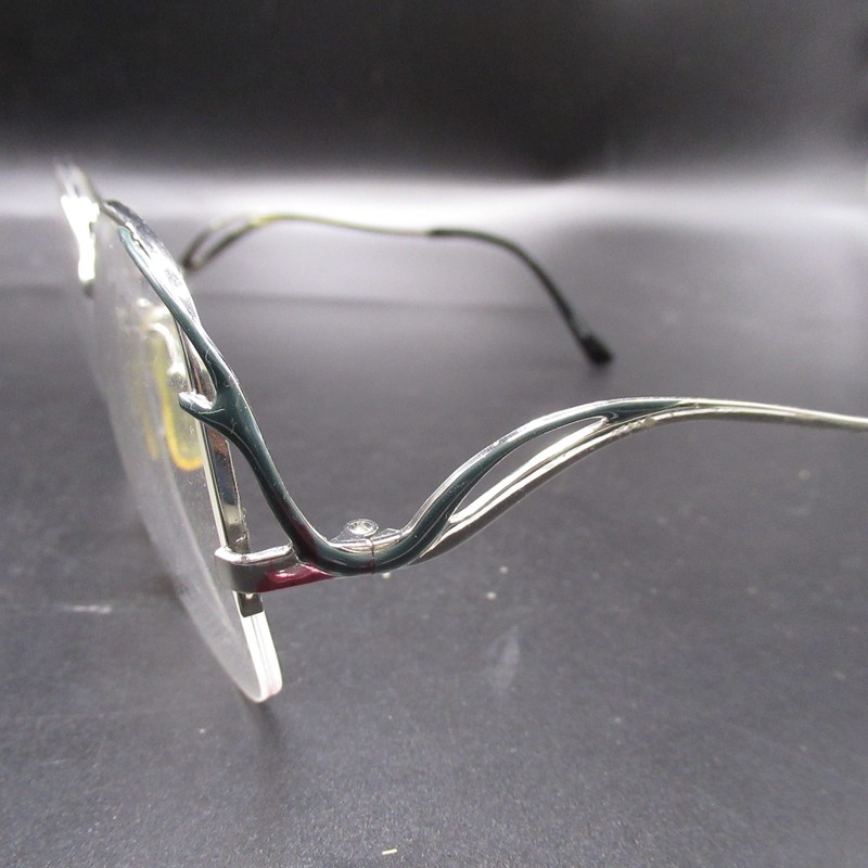 Sophia Loren Eyeglass Frames 373 Women's Semi-Rimless Silver Black 55-18-135 gallery
