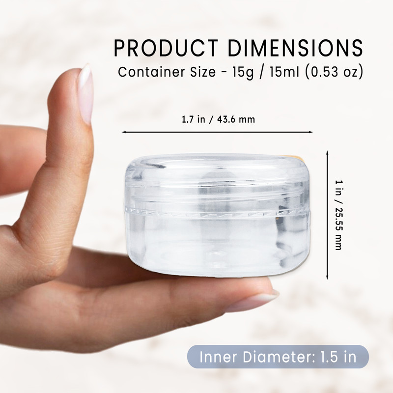 24 Pieces 15 Gram/15ML High Quality Lotion Cream Cosmetic Sample Jar Containers gallery